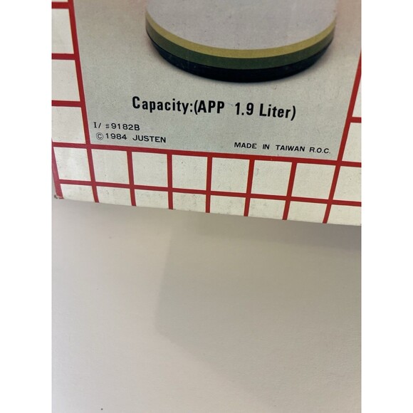 Kitchenettes Justen Air Pot Pump Dispenser Hot Cold Floral 1.9 Liter 1984 W/box - Picture 2 of 8